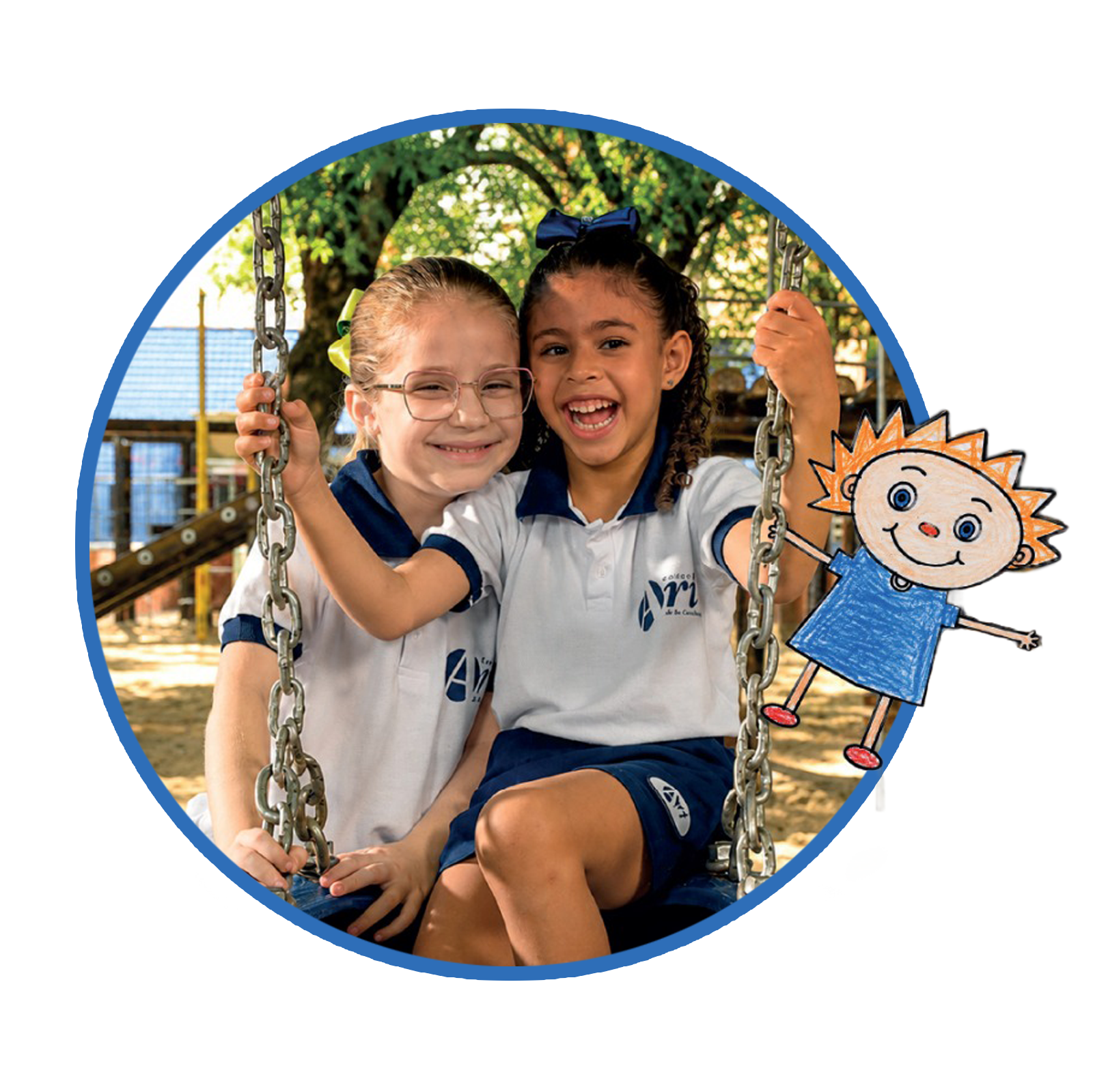 Imagem ilustrativa de estudantes felizes e engajados em atividades educacionais.